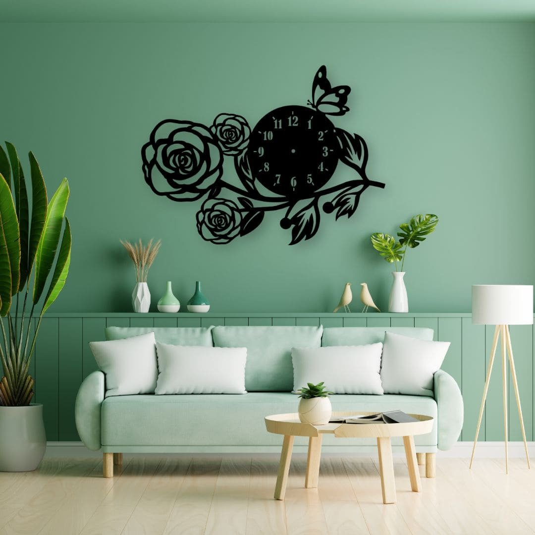 LOTUS METAL WALL CLOCK LOTUS METAL WALL CLOCK